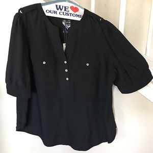 41Hawthorn Filbert 3/4 Sleeve Popover Blouse